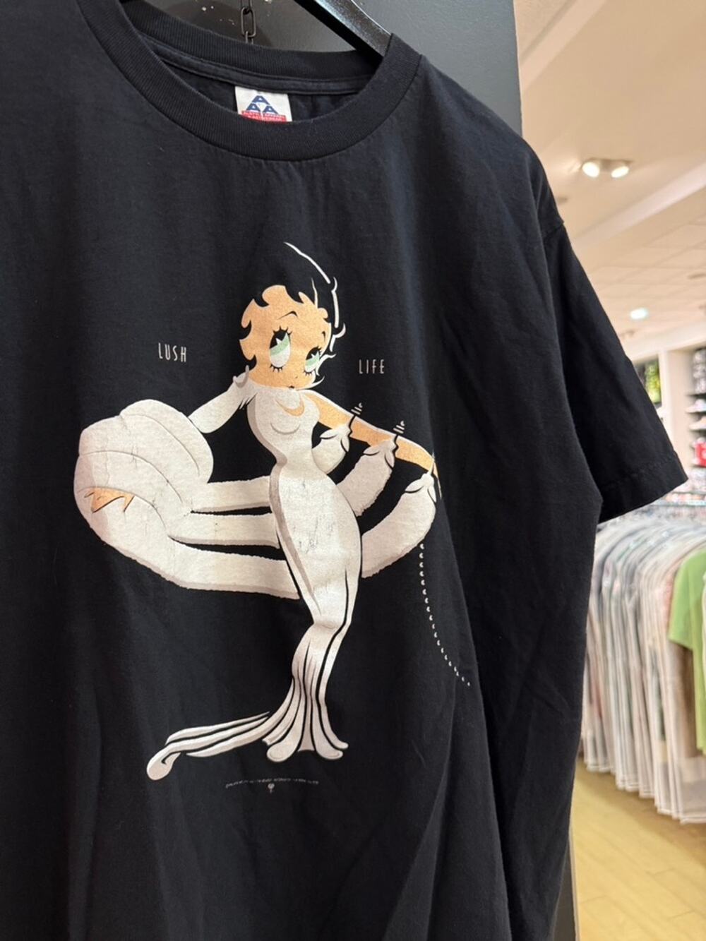 1996 Betty Boop Lush Life 90s Vintage Cartoon Tee Shirt Bimbo Pudgy Queen